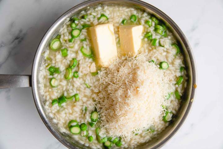 Making Asparagus Risotto from scratch