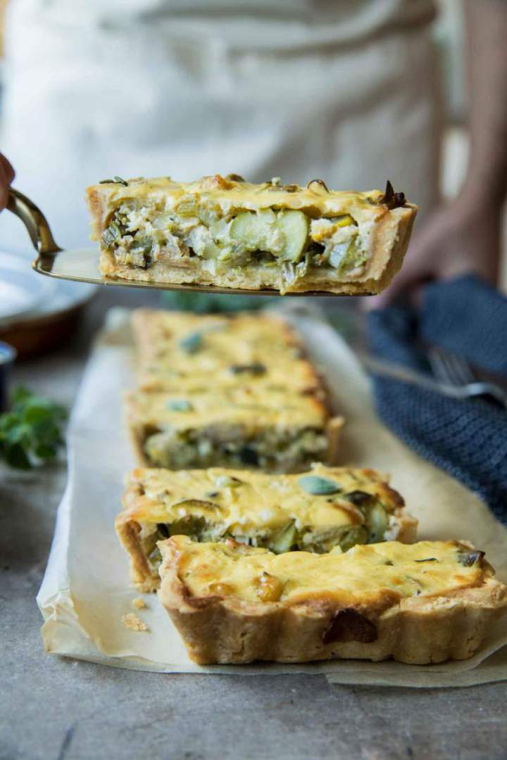Seasonal Vegetables and Tuna Mediterana Tart