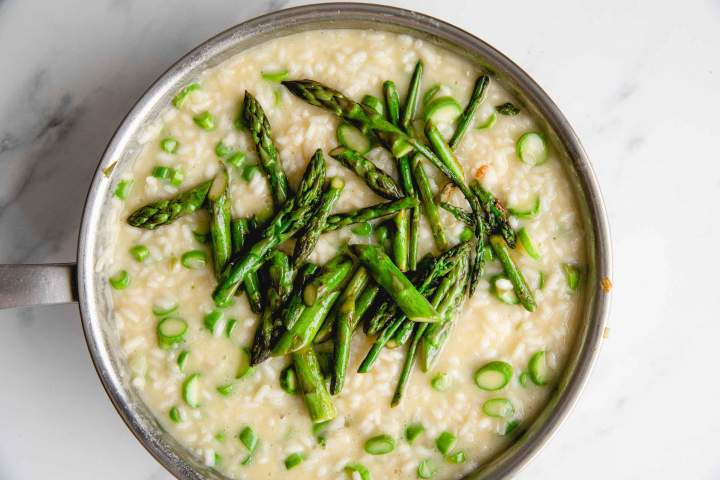 Making Asparagus Risotto from scratch